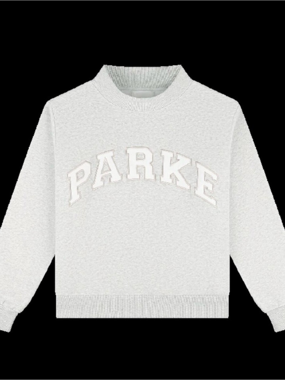 Parke light grey Crew Sweatshirt with Raised Logo